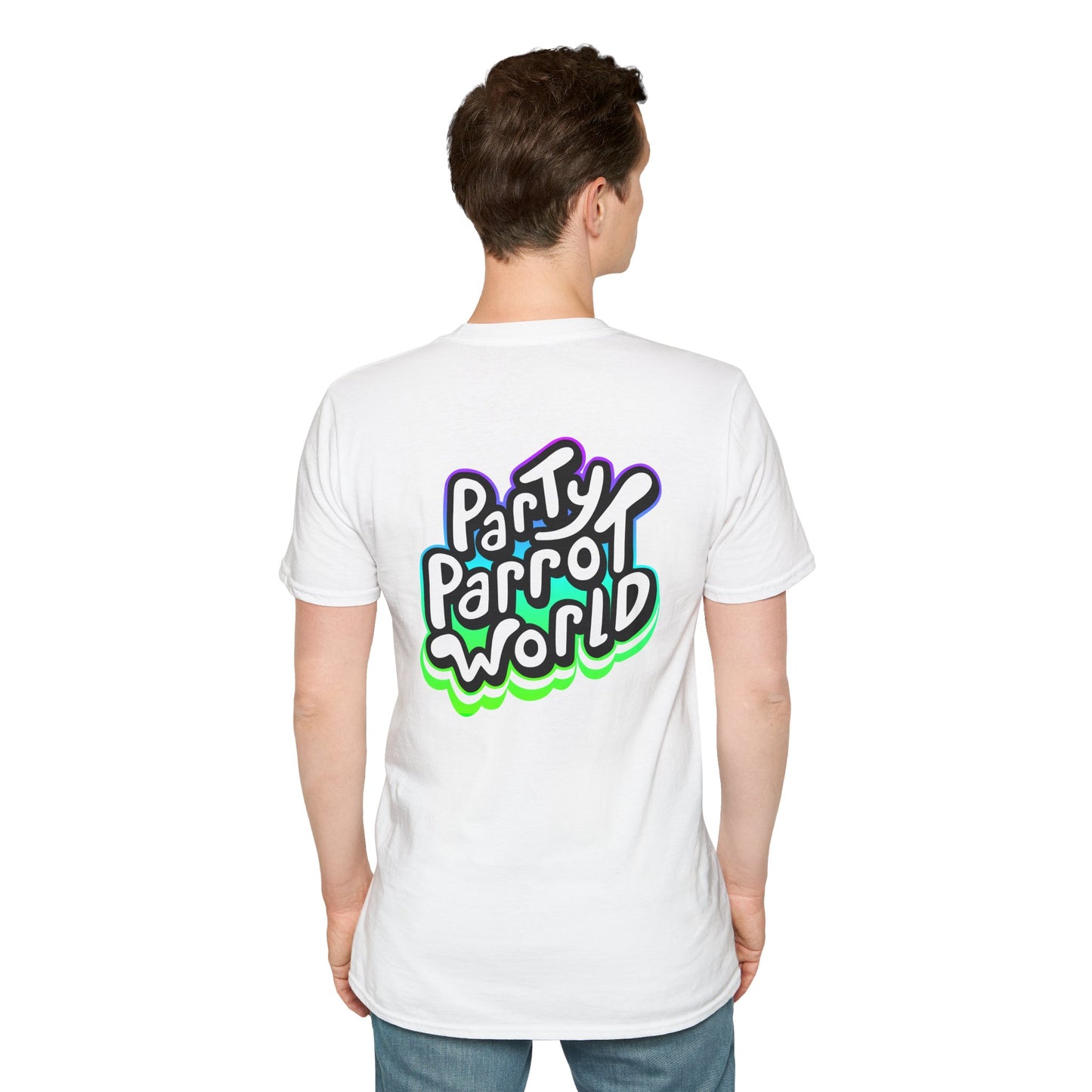 Party Parrot World Unisex Softstyle T-Shirt