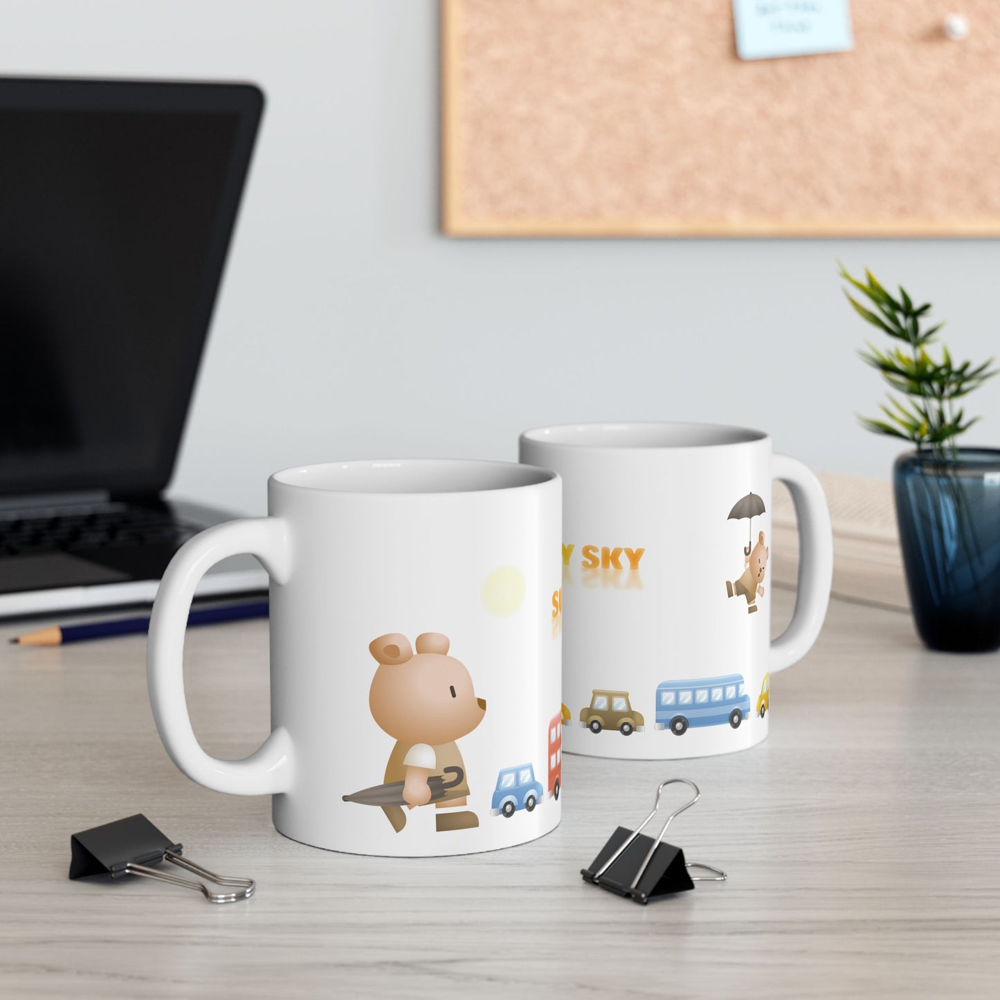 Sunny Day Sky White Ceramic Mug