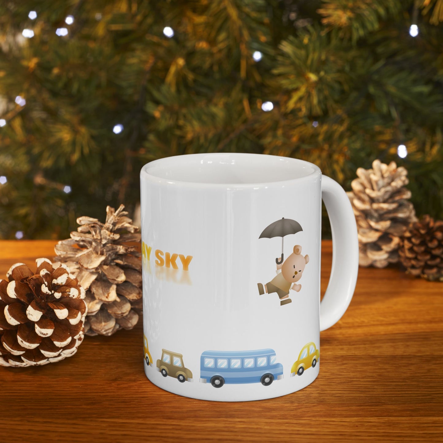 Sunny Day Sky White Ceramic Mug