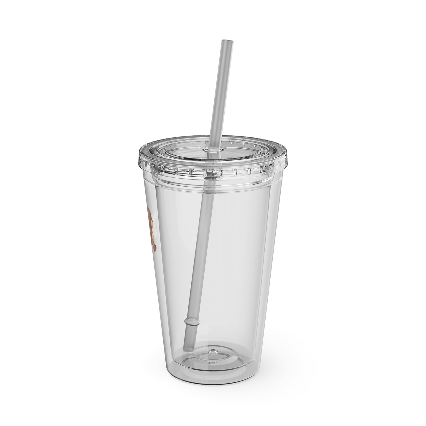 Bungee Bear Clear Tumbler with Straw