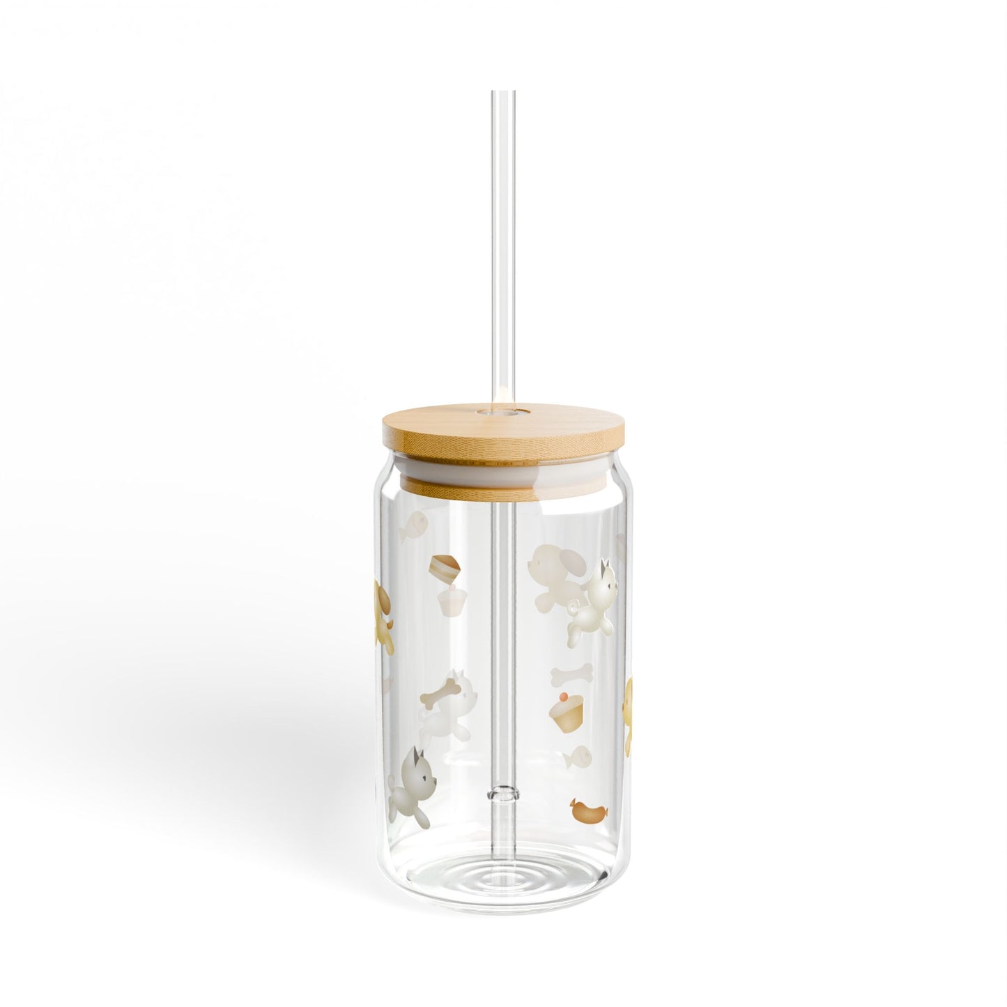 It Takes Two Sipper Glass with Lid & Straw