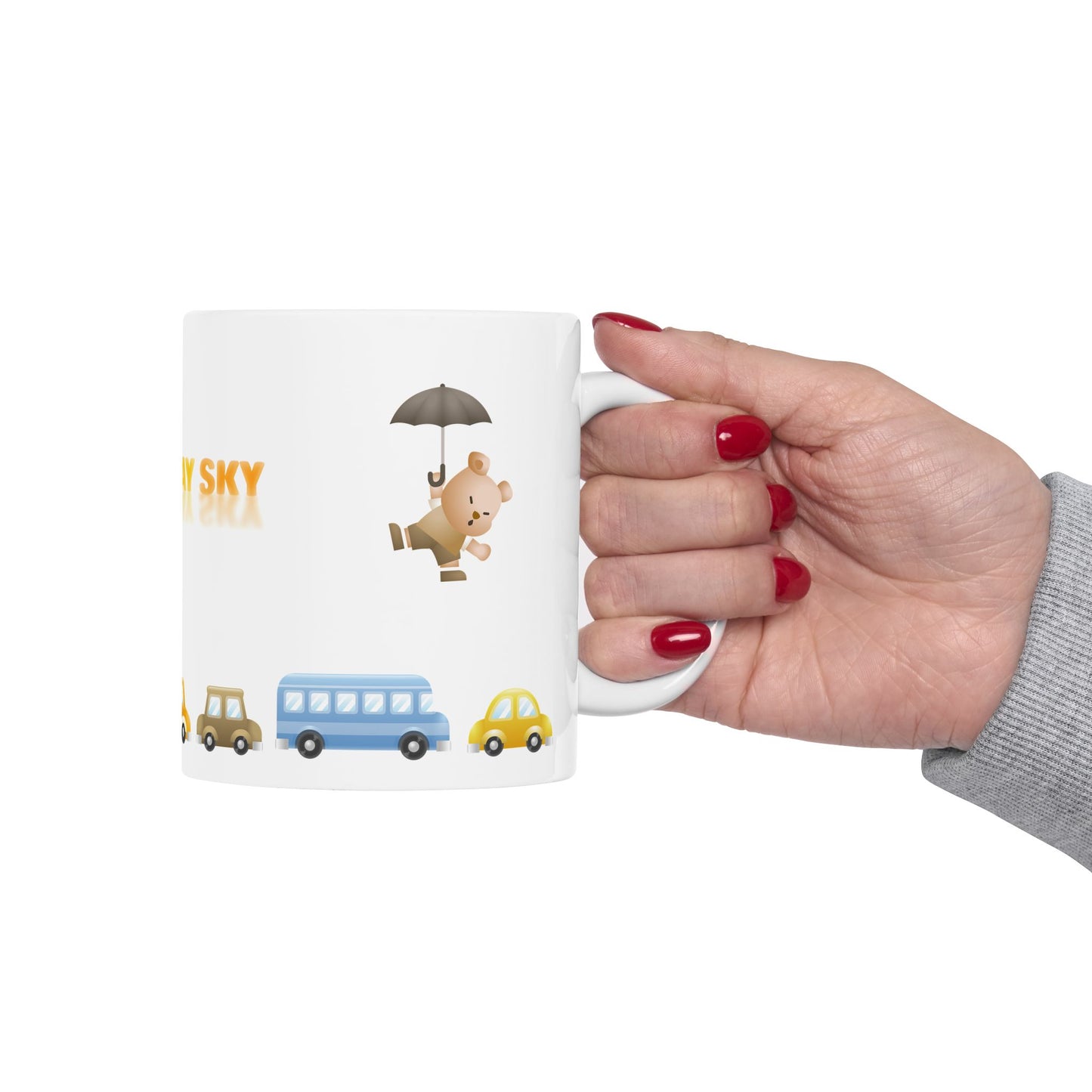 Sunny Day Sky White Ceramic Mug