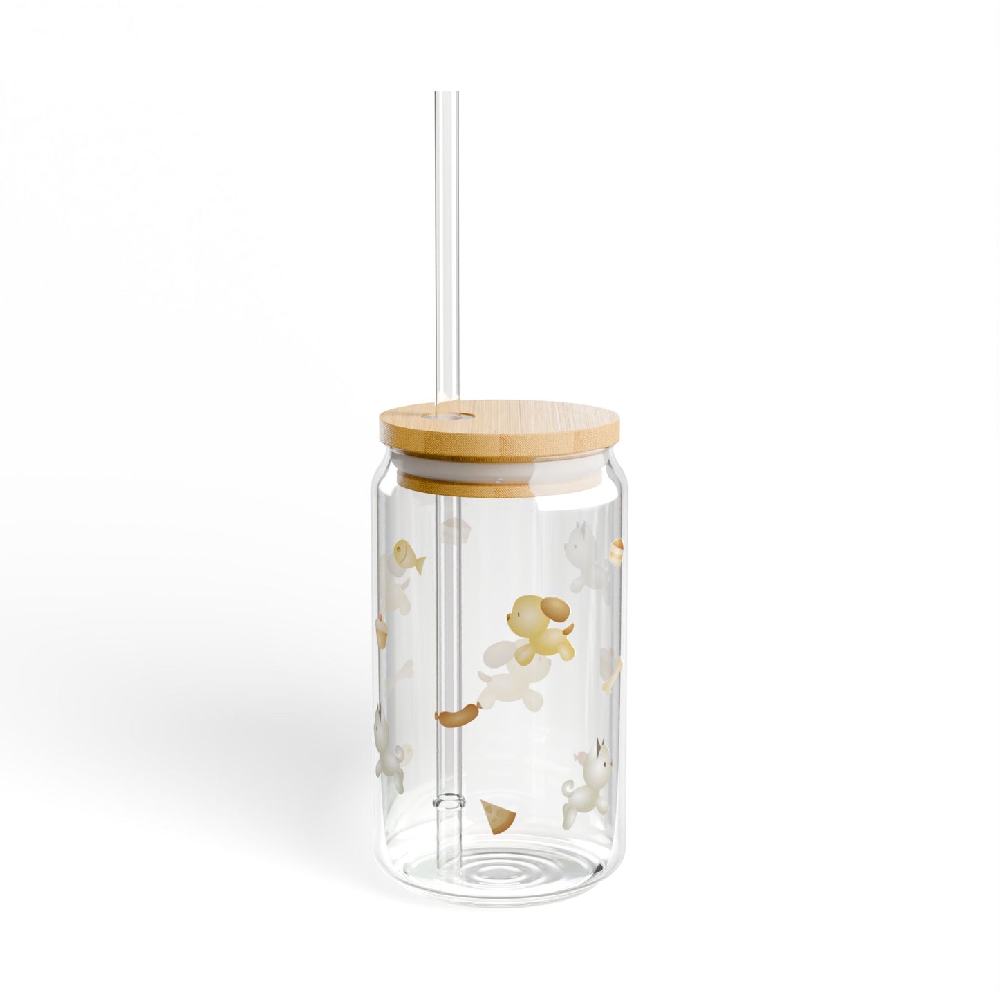 It Takes Two Sipper Glass with Lid & Straw
