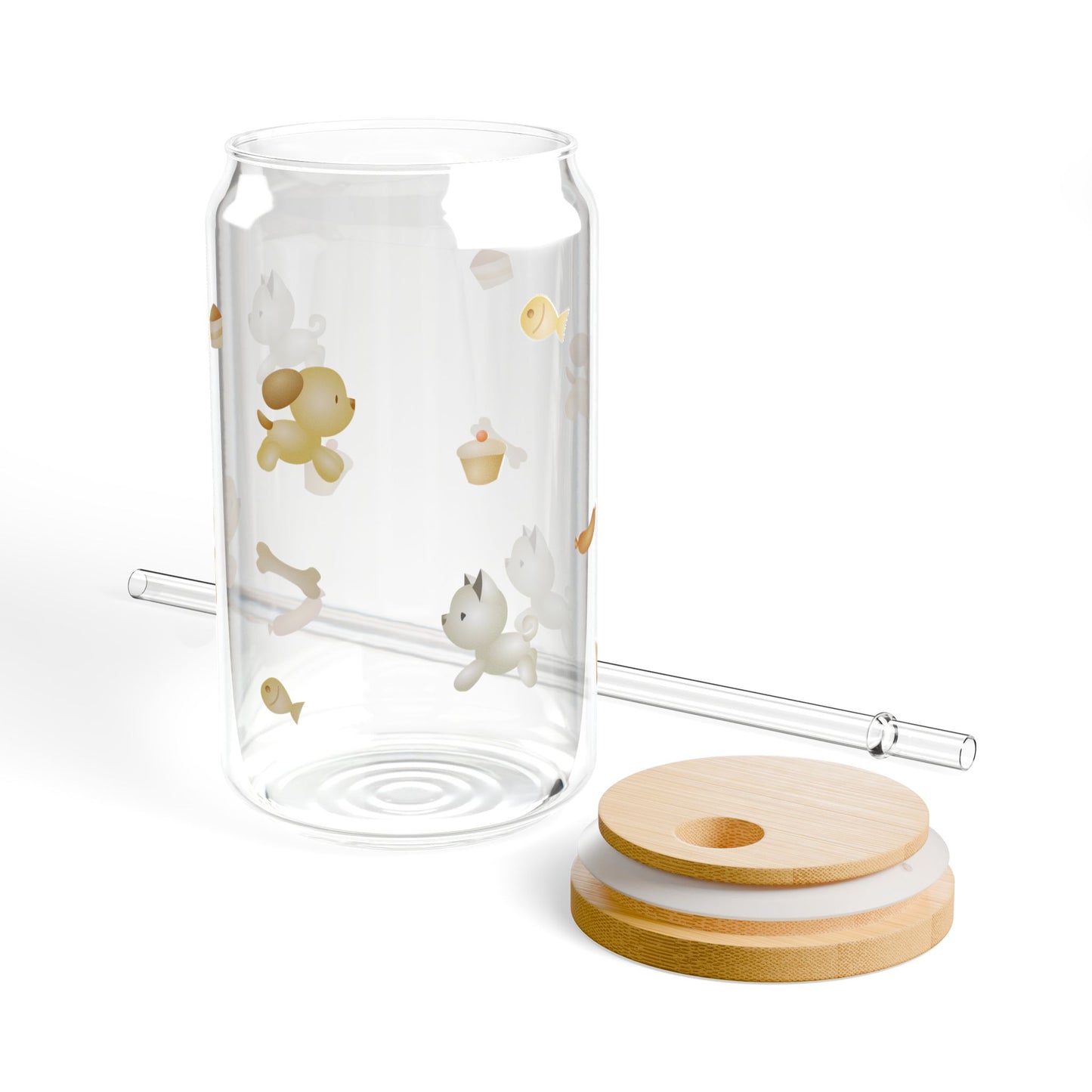 It Takes Two Sipper Glass with Lid & Straw