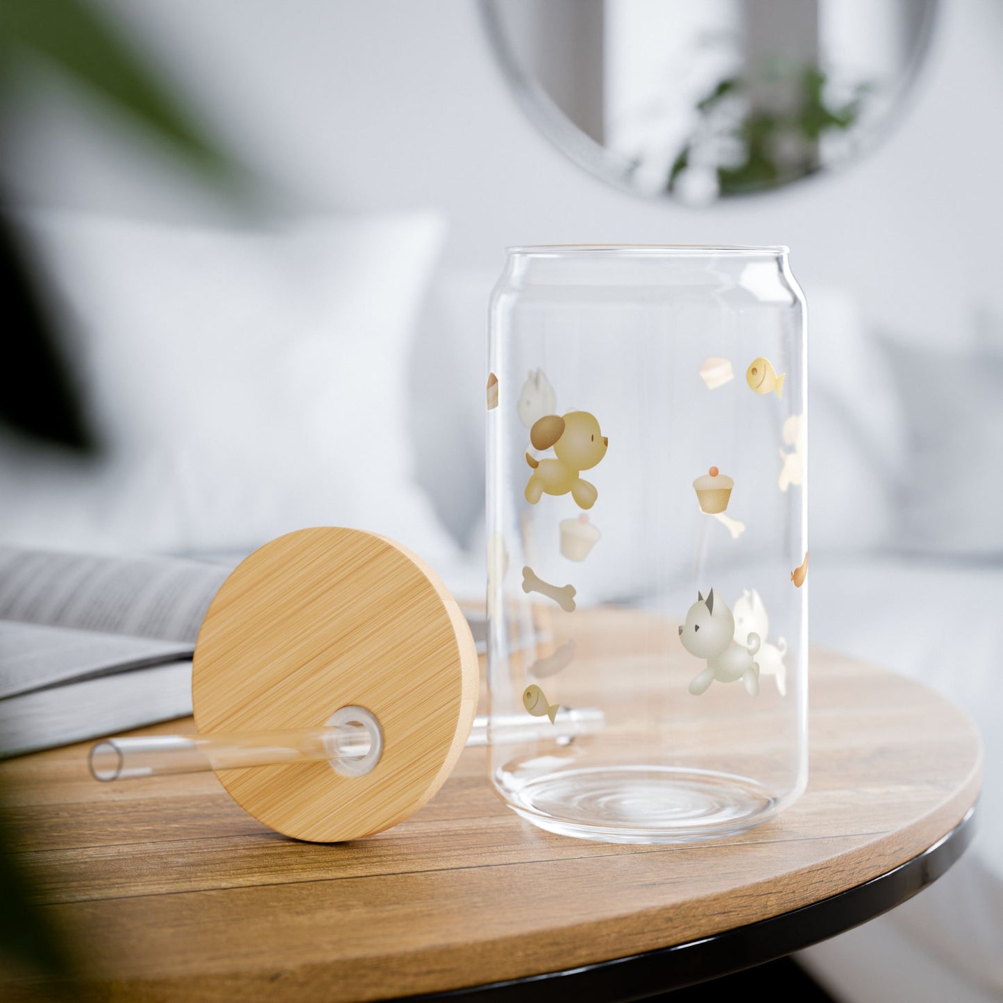 It Takes Two Sipper Glass with Lid & Straw