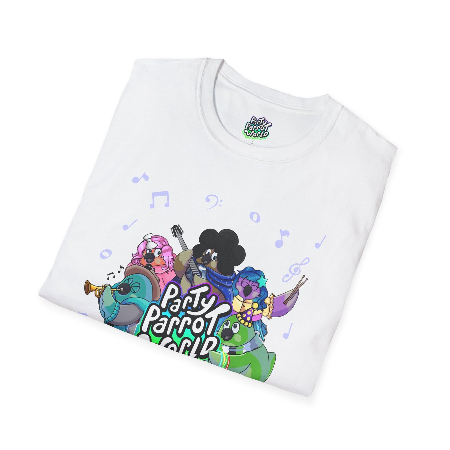 Party Parrot World Unisex Softstyle T-Shirt
