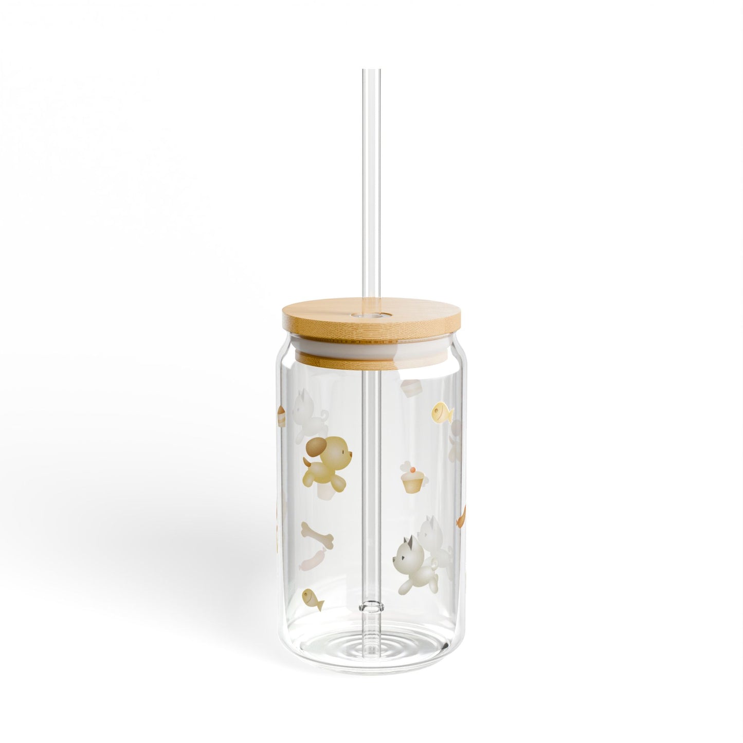 It Takes Two Sipper Glass with Lid & Straw