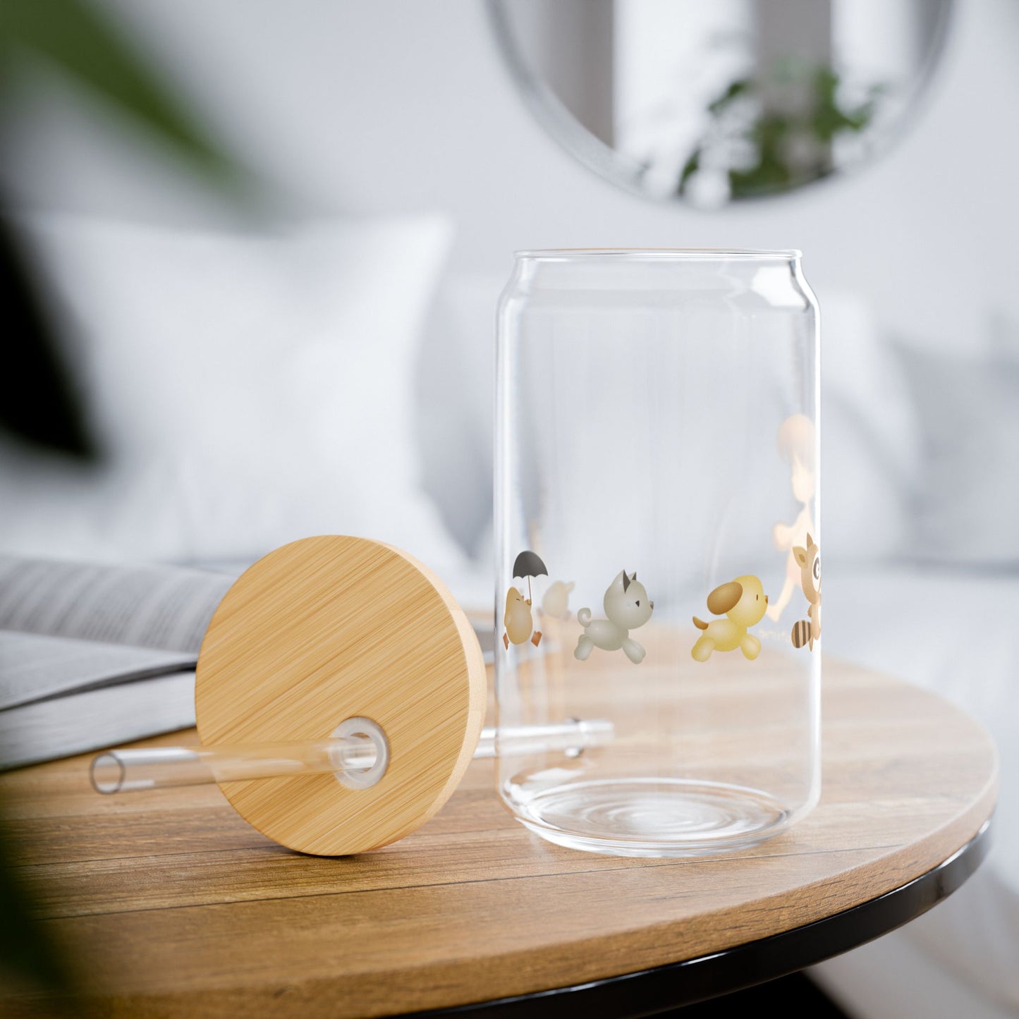 Morning Sunshine Sipper Glass with Lid & Straw