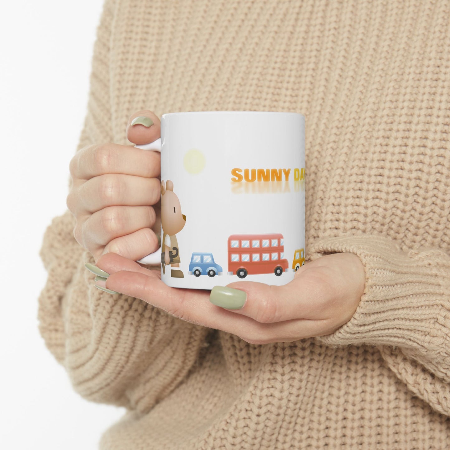 Sunny Day Sky White Ceramic Mug