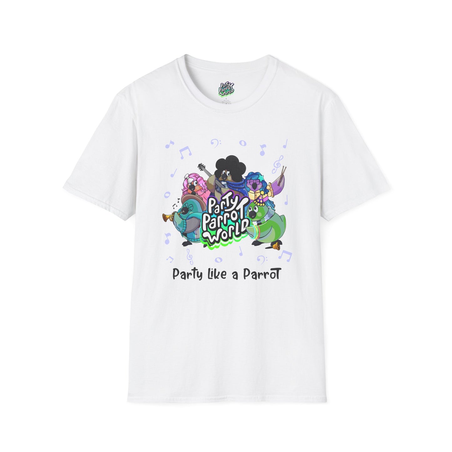 Party Parrot World Unisex Softstyle T-Shirt