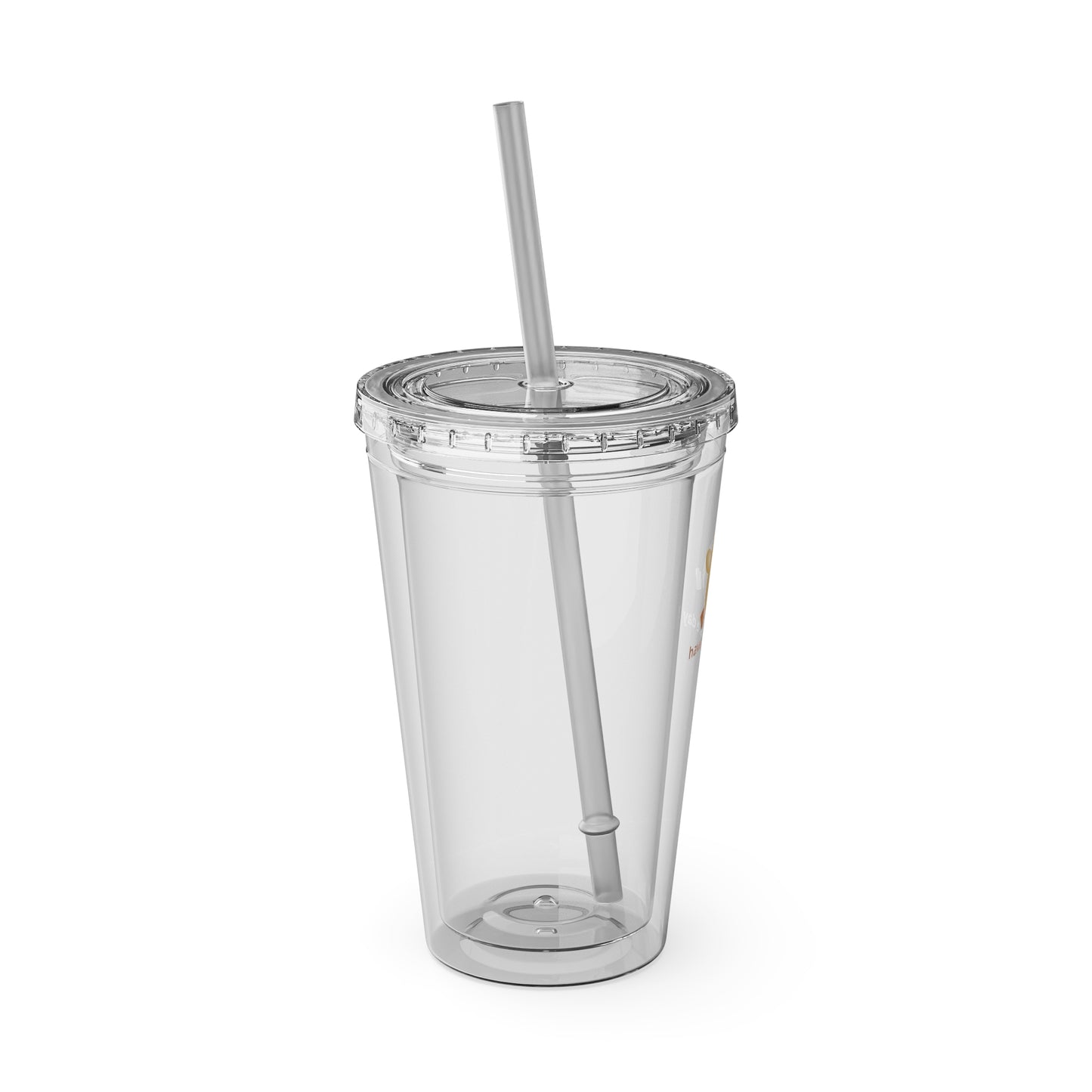 Chicken Wings Clear Tumbler with Straw