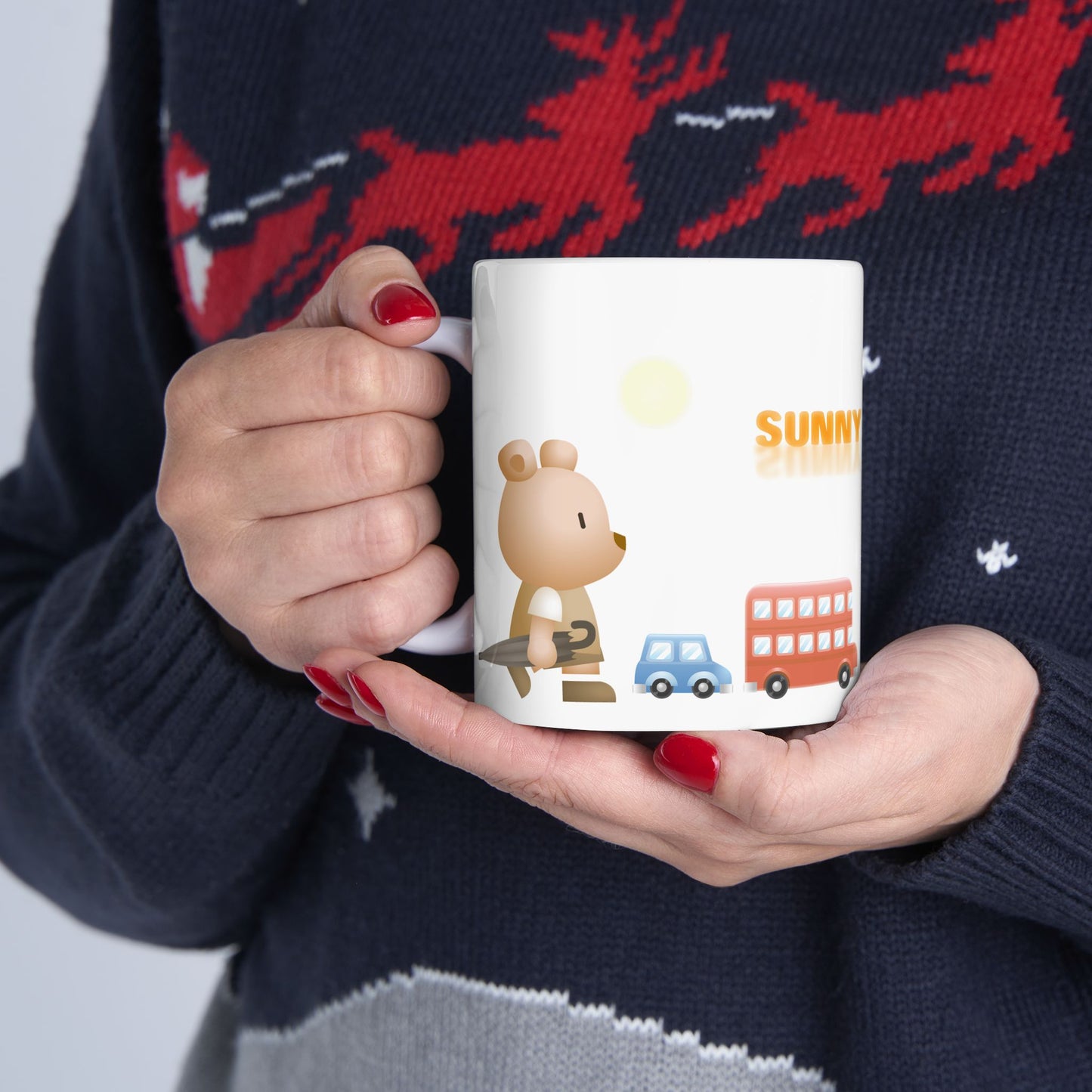 Sunny Day Sky White Ceramic Mug