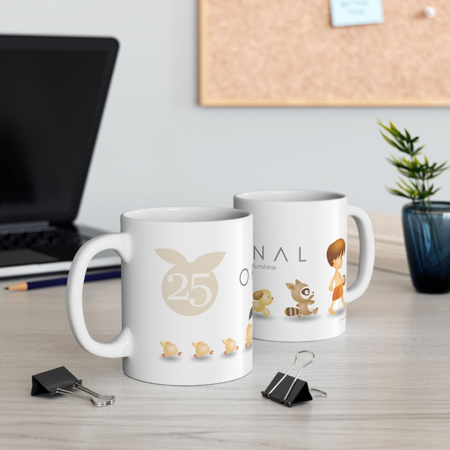 Orisinal: Morning Sunshine 25th Anniversary White Ceramic Mug