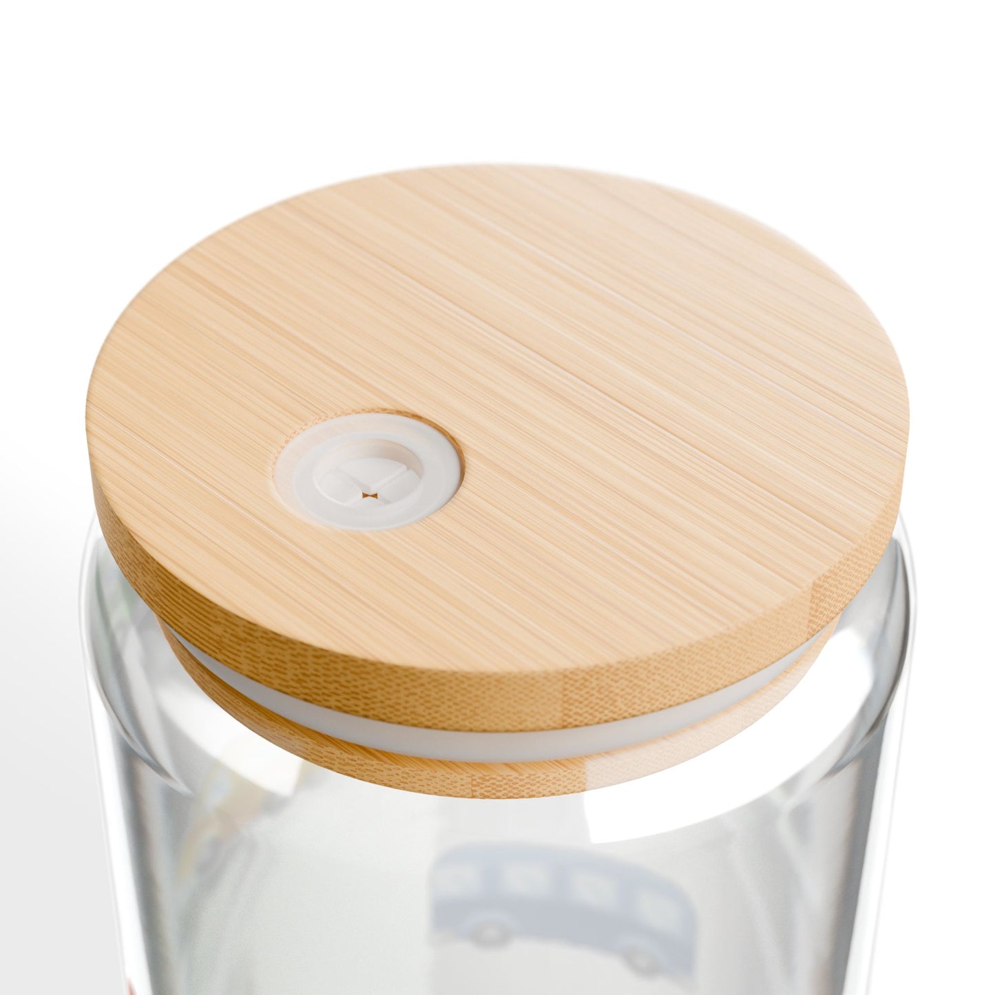Sunny Day Sky Sipper Glass with Lid & Straw