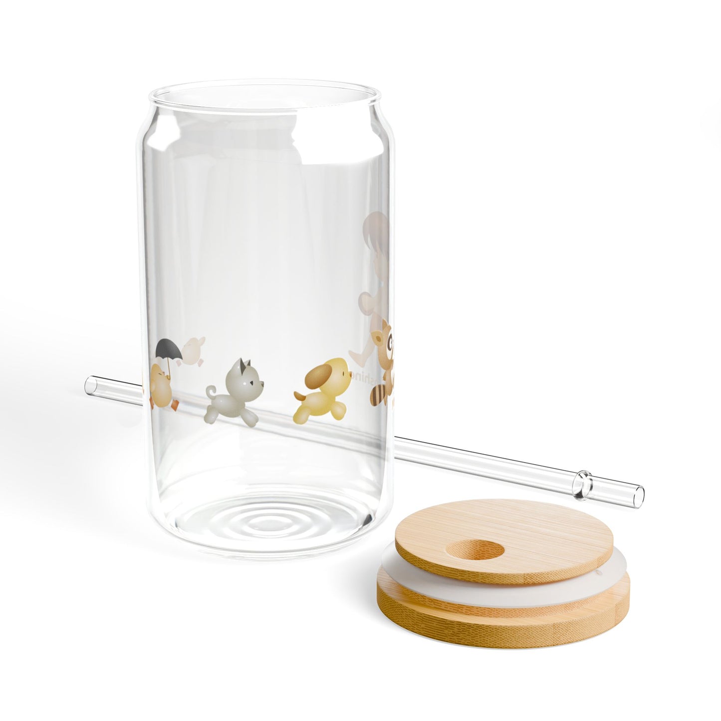 Morning Sunshine Sipper Glass with Lid & Straw