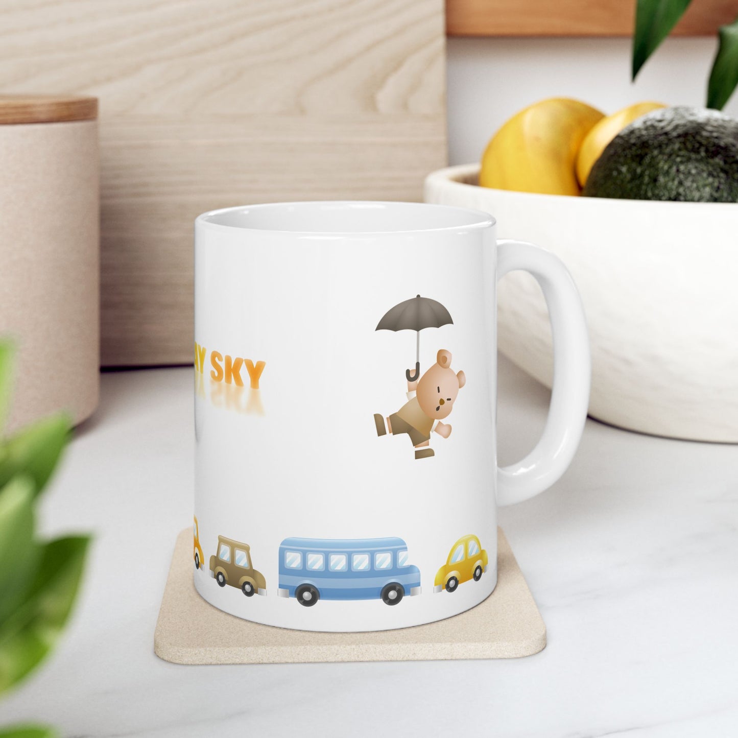 Sunny Day Sky White Ceramic Mug