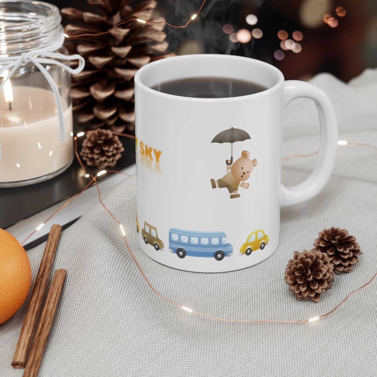 Sunny Day Sky White Ceramic Mug