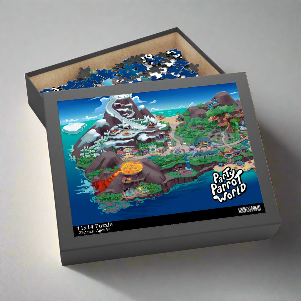 Party Parrot World island puzzle