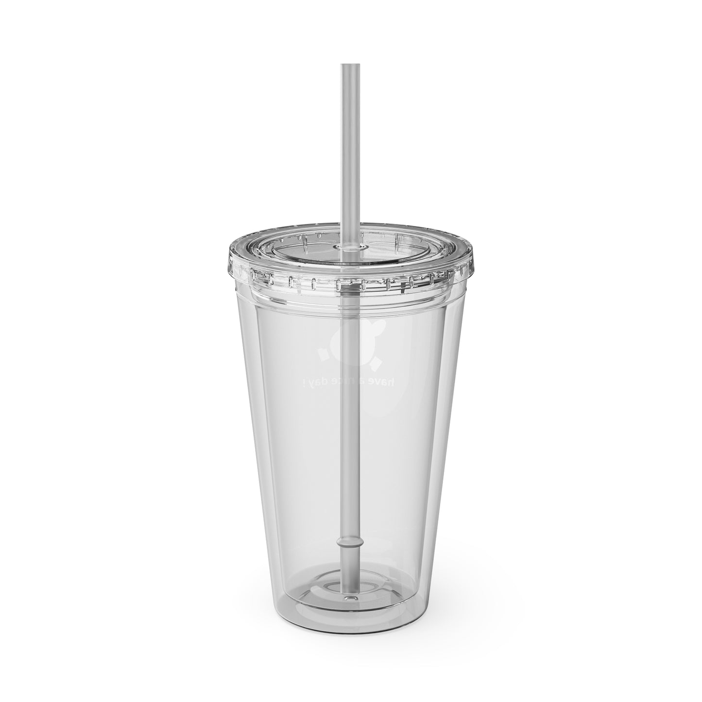 Chicken Wings Clear Tumbler with Straw