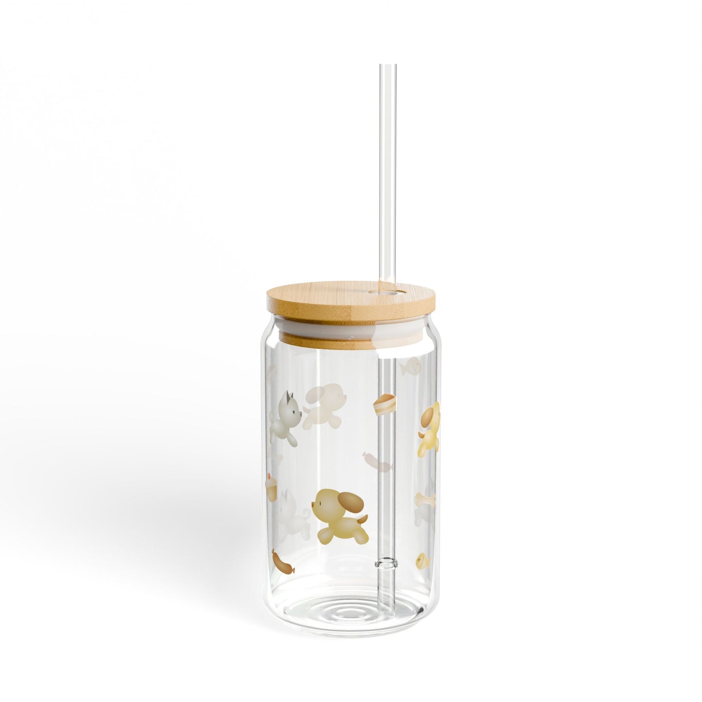 It Takes Two Sipper Glass with Lid & Straw