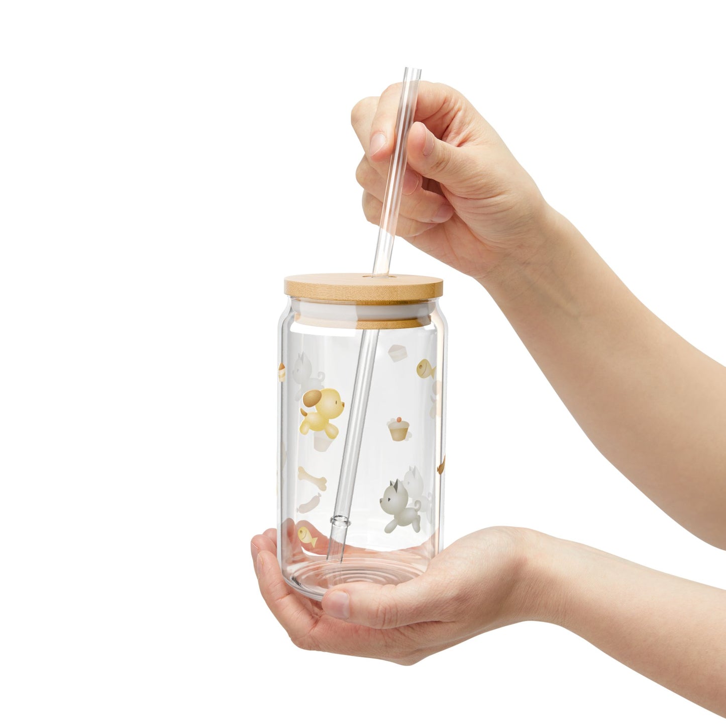 It Takes Two Sipper Glass with Lid & Straw