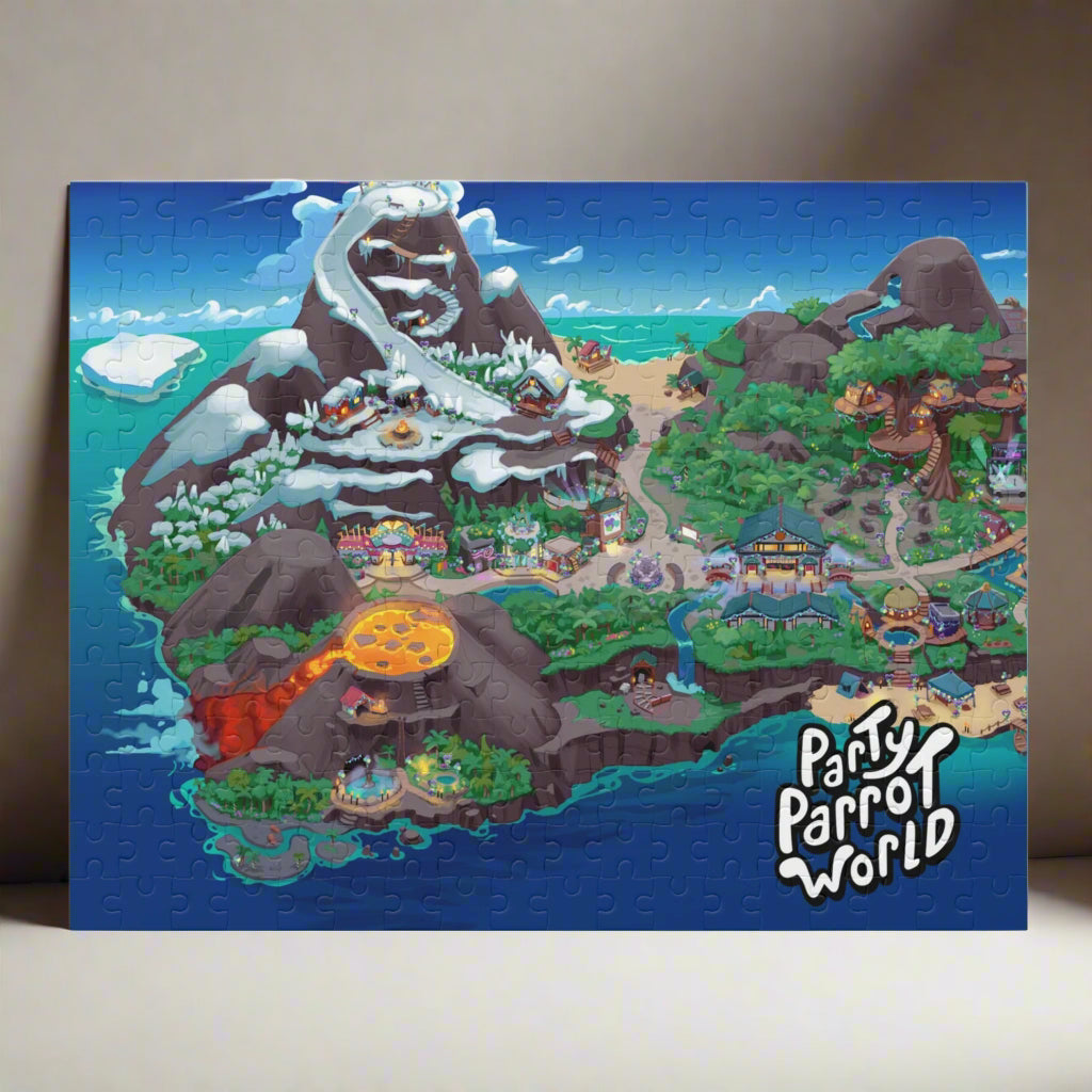 Party Parrot World island puzzle