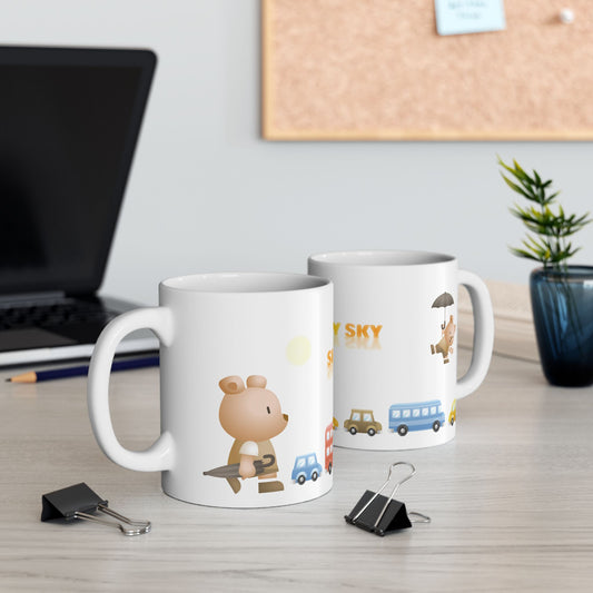 Sunny Day Sky White Ceramic Mug