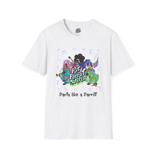 Party Parrot World Unisex Softstyle T-Shirt
