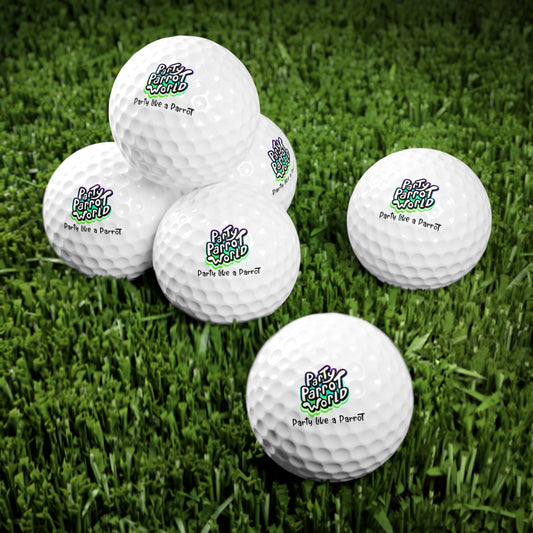Party Parrot World Golf Balls - 6 pack